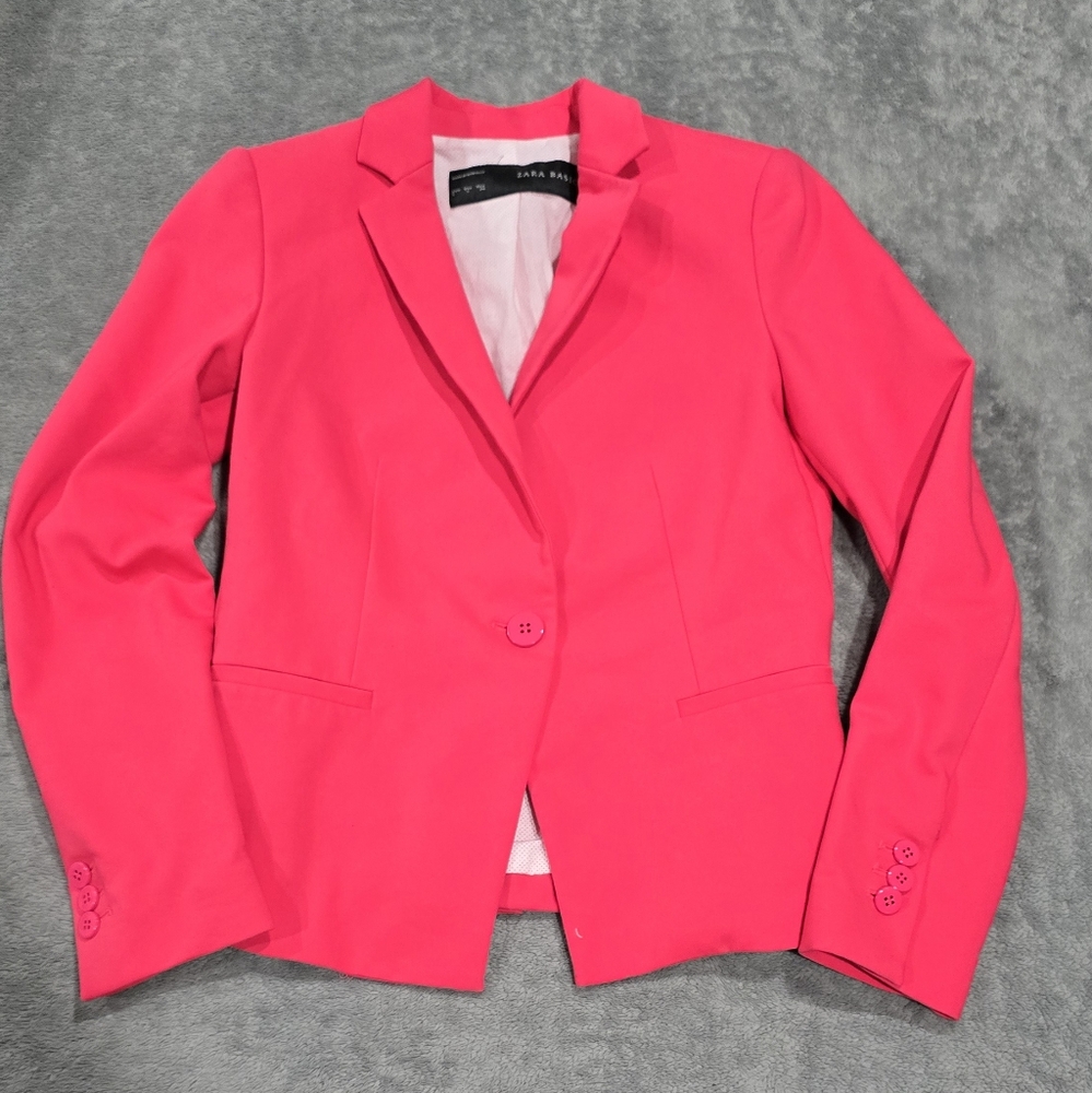 Zara Pink Blazer Jacket Size S
